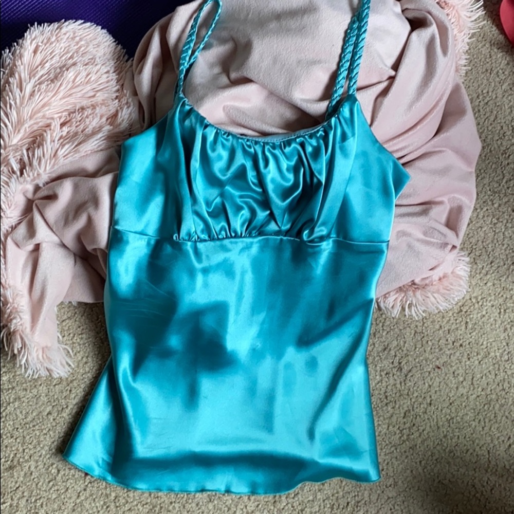 Trendy sky blue tank top